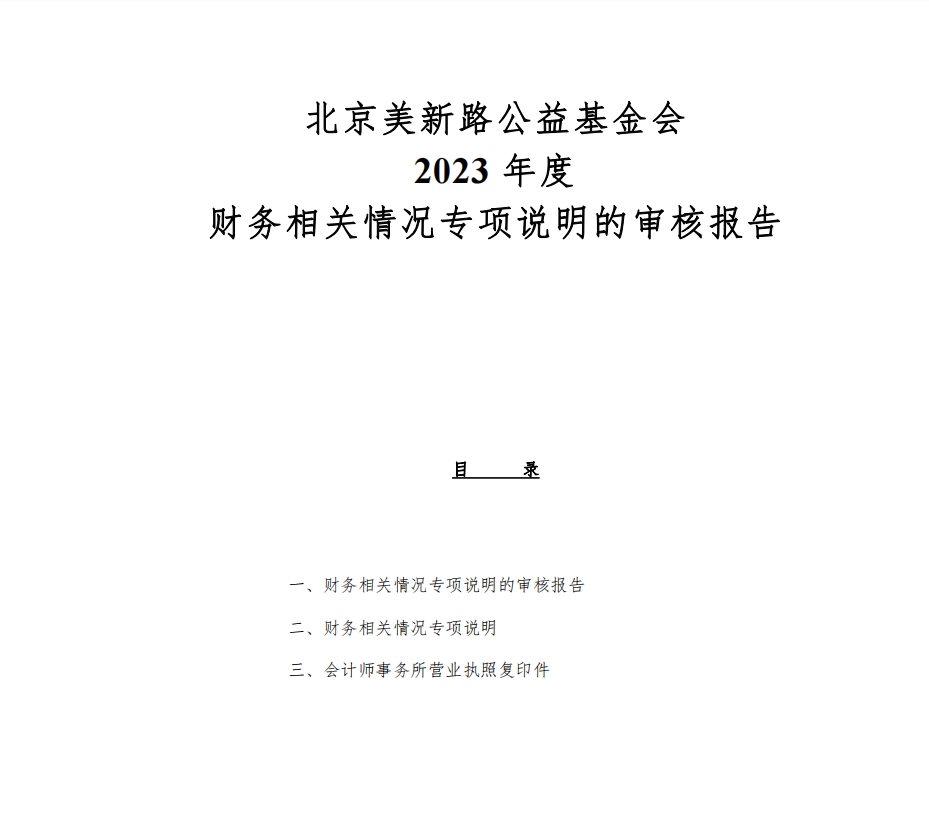 2023年专项信息审核报告